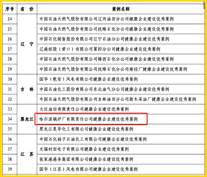 锅炉公司获评国家康健企业优异案例-尊龙凯时
